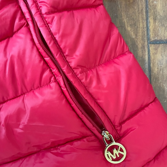 Michael kors Cherry red xs puffer packable jacket w gold by Michael kors - Picture 3 of 4
